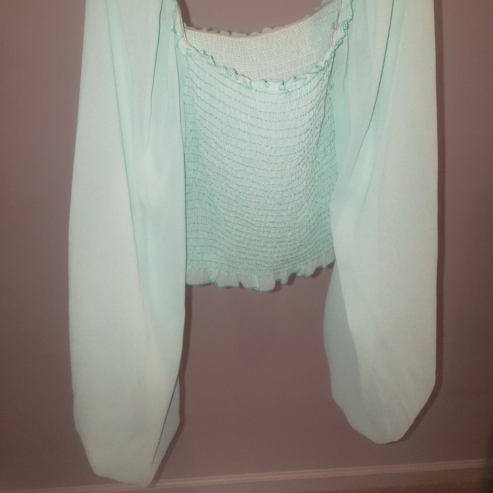 Mint Off shoulder top - Picture 2 of 2